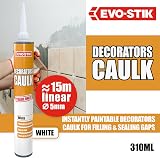 EVO-STIK Decorators Caulk White Low-Movement Gap Filler Fast-Drying view 2