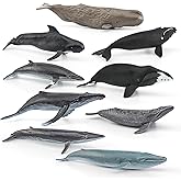 GUFOPONAS Mini Whale Shark Toy Set Small Sea Creatures Toys for Kids 2-4 Inch Mini Marine Animal Figures Cake Topper Girls Boys Toddlers Birthday Gift