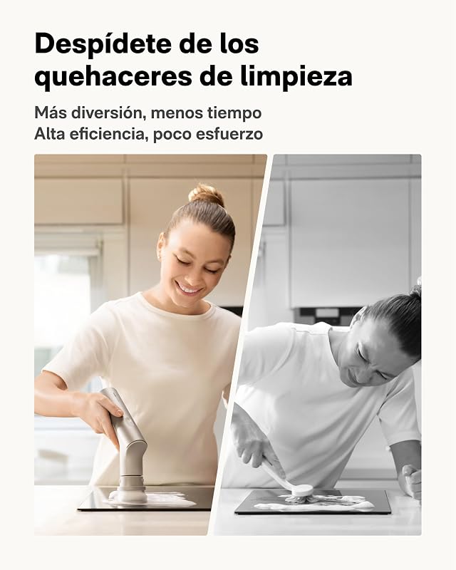 Limpiador giratorio eléctrico, IPX7, cepillo impermeable de cuerpo completo, limpiador inalámbrico de baño con 9 cabezales, hasta 22 pulgadas-libras