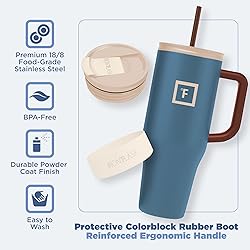 IRON °FLASK Co-Pilot Insulated Mug w/Boot, Straw