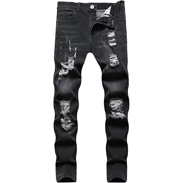 【jimwag】　Heart pocket denim pants BLACK qingtianzhuxinxikejiyouxiangongsi Men's Jeans Ripped Slim