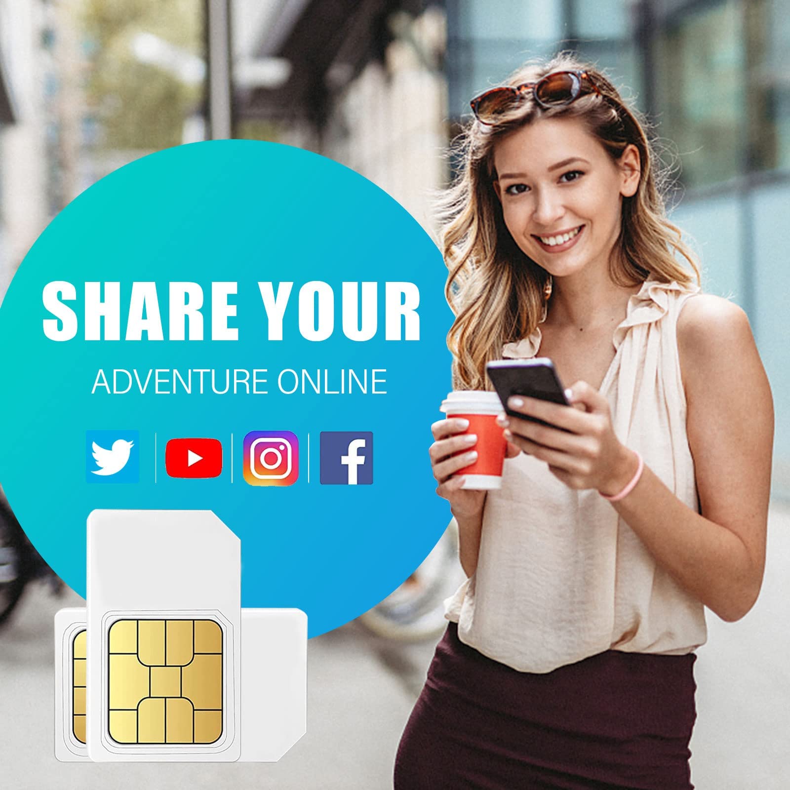 AT&T USA and Canada 10 Days Unlimited Data Travel SIM Card, 4G LTE/4G Data for USA, and Canada for Unlocked iPhone, iPad, Android Phones,Tablets and Hotspots