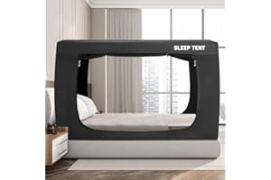 BORNA Bed Tent Bed Canopy Twin Size for Adult and Kids,Portable Sleeping Tents Dream Tents Indoor for Kids and Adult, Breathable Privacy Space on Bed with Three Doors (Mattress Not Included)