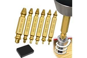 6PCS Damaged Screw Extractor Set with HSS Material – Professional Drill Bit Kit for Stripped and Broken Screw Removal