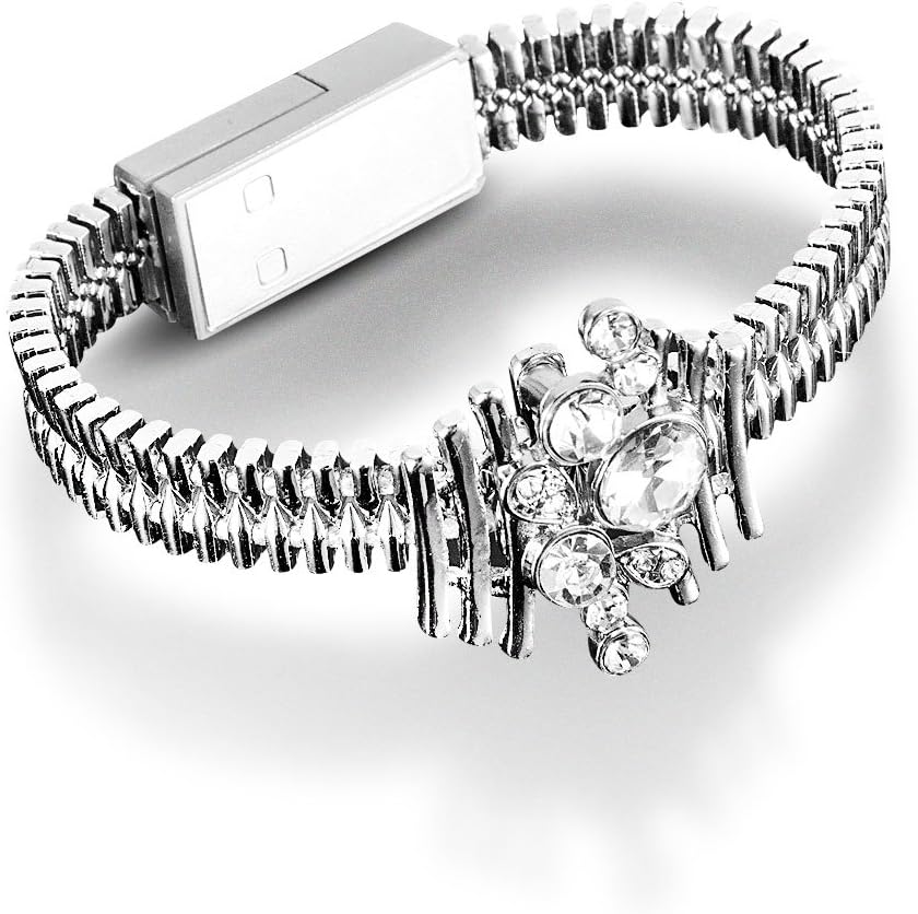 Cubic Zirconia Bracelet Charging Cable, High Speed Cable Charging/Sync Data Durable for iPhone 5 / 5s / 5c / 6 / 6 Plus, iPod 7, iPad Mini / mini 2/ mini 3, iPad 4 / iPad Air / iPad Air 2