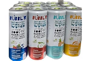 GENERIC 12 Pack, Triple Berry Breezr, Wild Cherry Chillr, Tropical Dreamr, Watermelon Lime, Variety 12 Pack, Bundled with LangsRetail SnackBox, 12 Pack, Antioxidant Sparkling Water, Antioxidant Drinks, Caffeine Drinks, Healthy Drinks,12oz each can (Pack of 12)