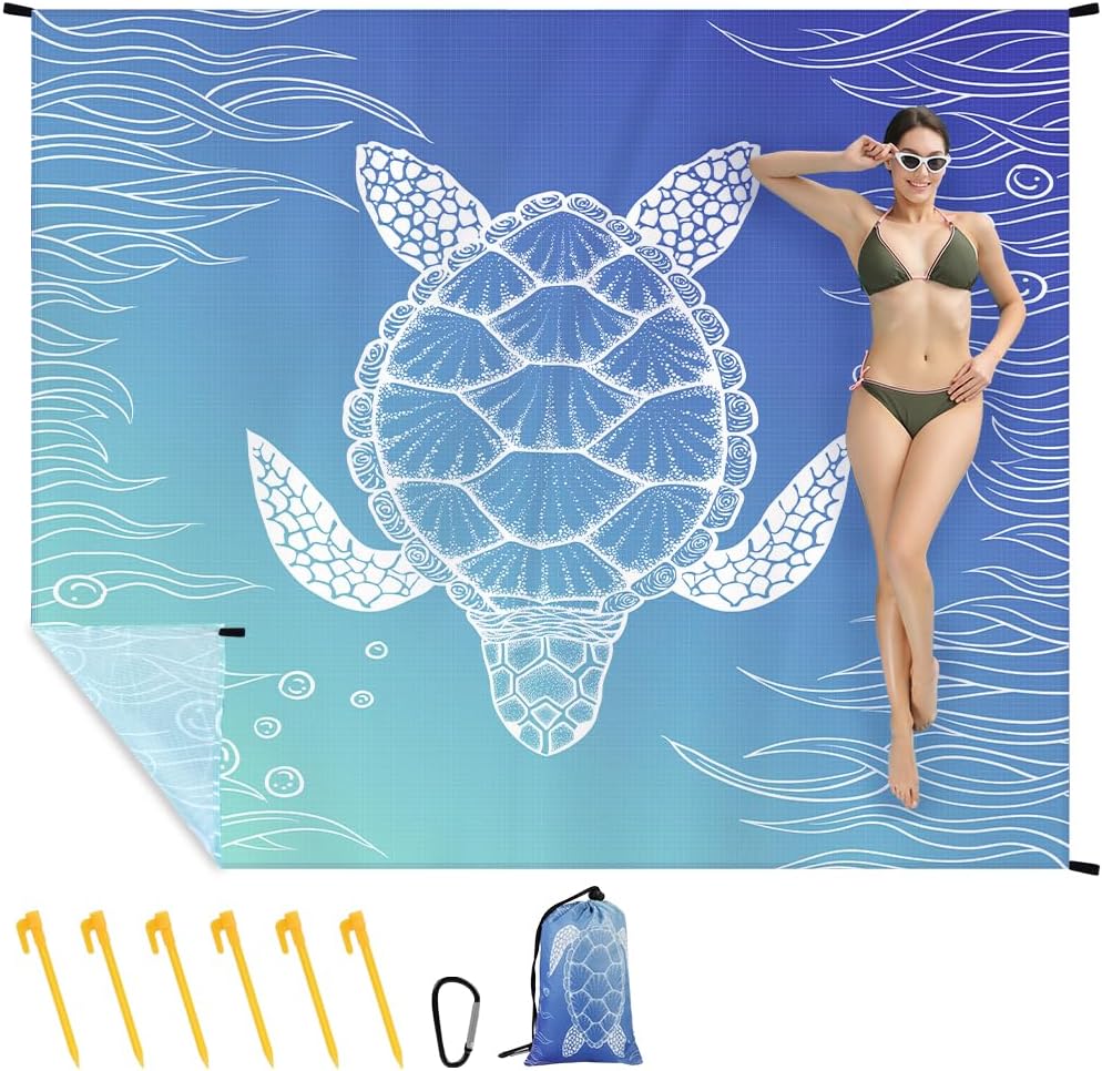 Ainiv Beach Blanket Large 140x210 cm Sandproof Waterproof 2-3 People