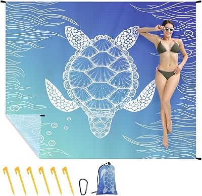 Ainiv Beach Blanket Large 140x210 cm Sandproof Waterproof 2-3 People