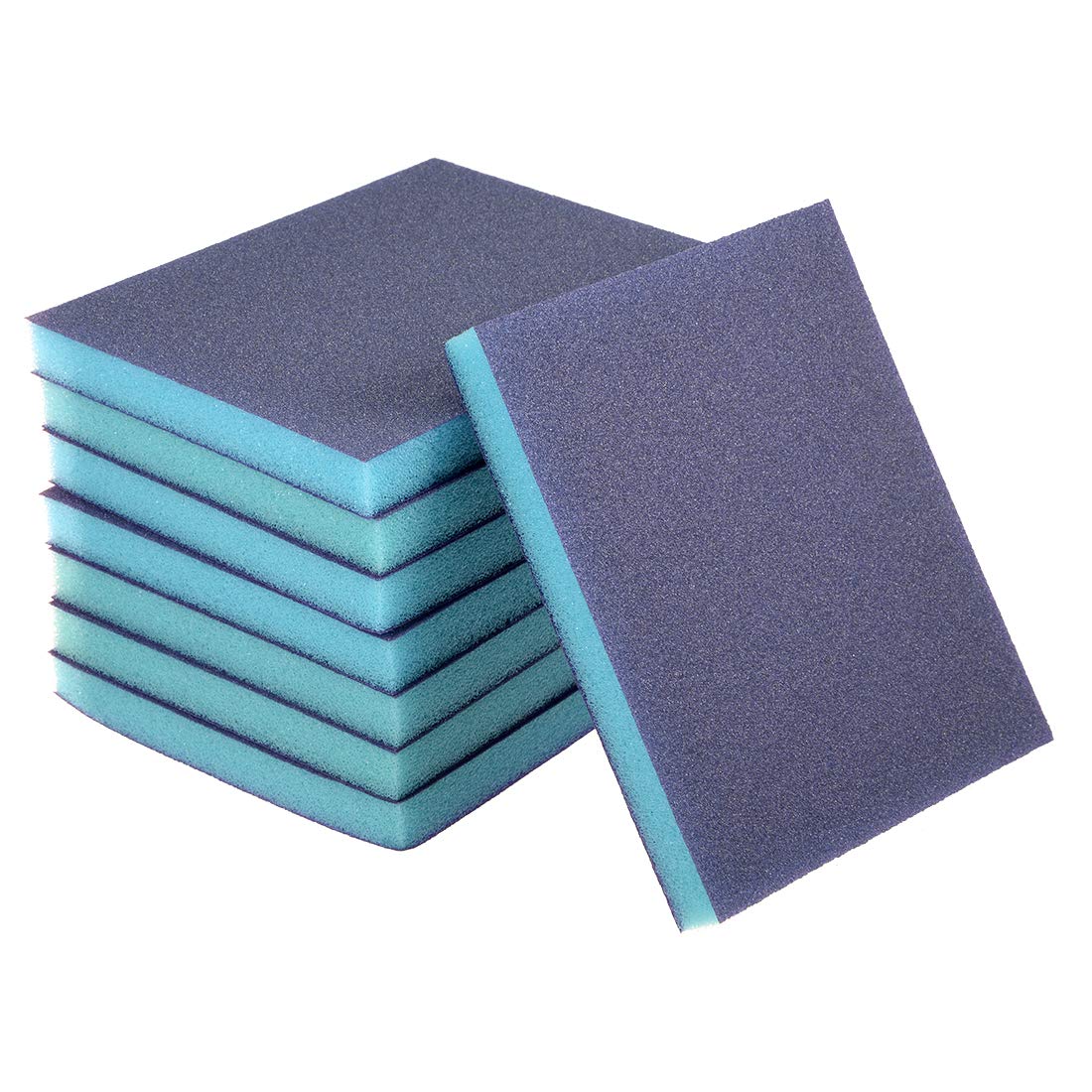 sourcing map Sanding Sponge Sanding Blocks 100-Grits Coarse Grit Sand Block Pad for Kitchen Metal/Drywall/Wood 8 Pcs