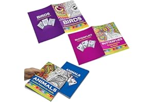 BoAn 3 Pack Adult Coloring Books,Animal Butterfly Castle Patterns,Coloring Books for Adults Relaxation,Gift for Women,Men