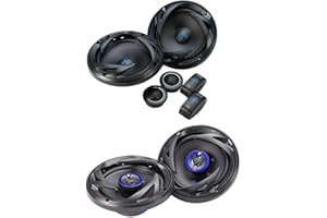 Pair AUTOTEK ATS65C 6.5" 600w Component Speakers+Pair ATS653 6.5" 600w Speakers