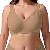 Soft Intention Jelly Wireless Bra,No Underwire Wireless Push Up Seamless Full Coverage Comfort Regular & Plus Size