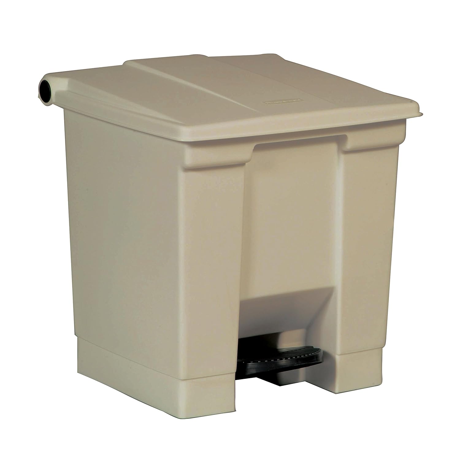 Rubbermaid Commercial FG614300BEIG Step-On Lid Wastebasket, 8-gallon, Beige: Waste Bins: Industrial & Scientific