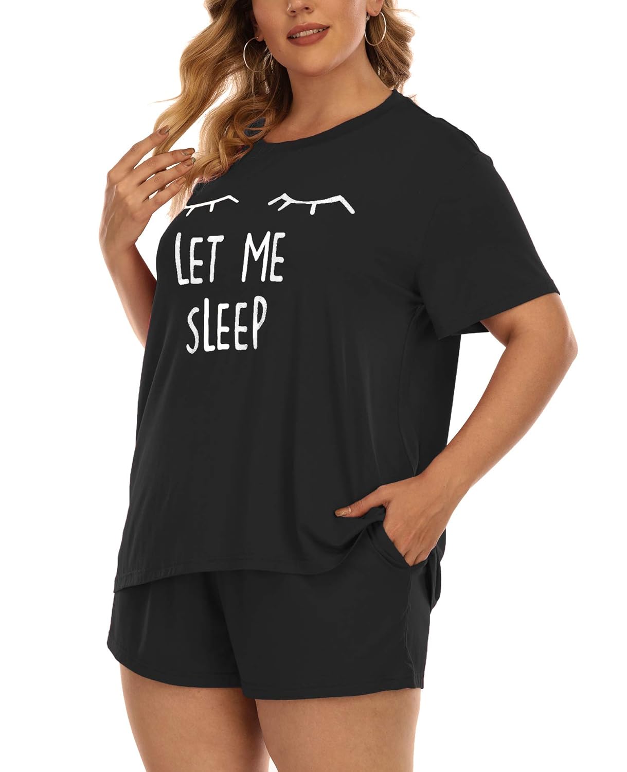Buy Womens Plus Size Pajama Sets Shorts Set Summer Cute Graphic