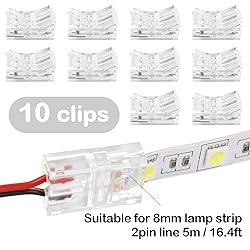 Flutesan 10 Packs Solderless LED Strip