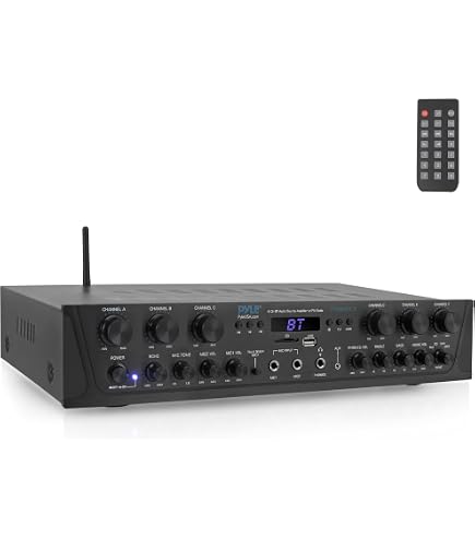 Pyle PLMPA35 Mini Stereo Amplifier - 300 Watt, Dual Channel, Rack Mount ...