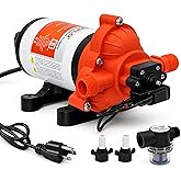 SEAFLO 33 Series 110V/115V AC Fresh Water Pump, 3.3 GPM 45 PSI Self-Priming Pressure Pump with Smart Pressure Switch, Automat
