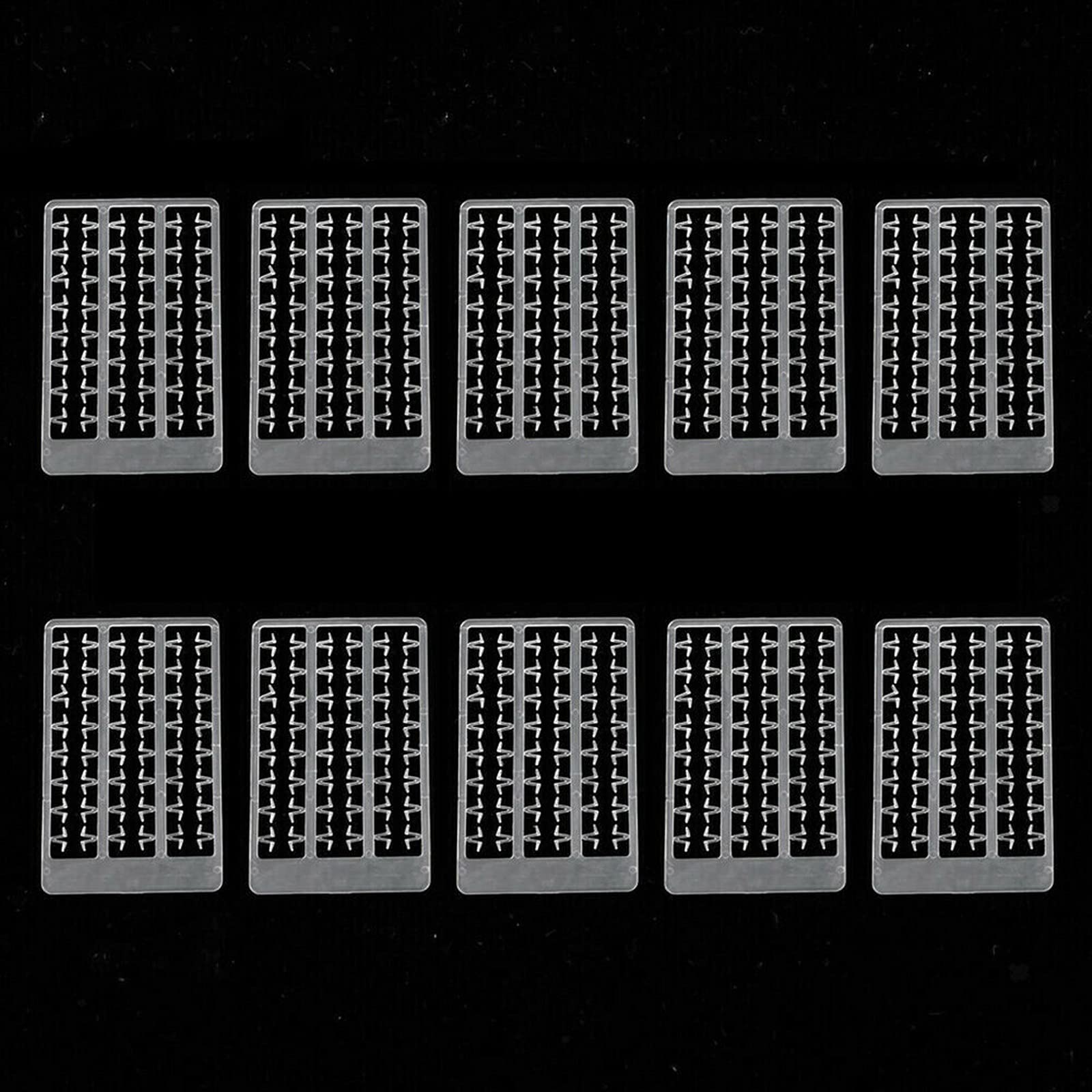 BODYA 10Pcs Fishing Stops V Shape Bait Stopper for Boilie Stops Fishing Tackle Pellets Meat Corn Hair Rig Clear Color