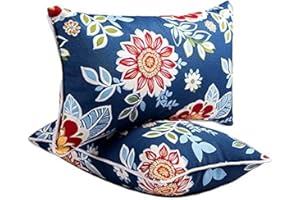 XXPILOS Outdoor Lumbar Pillows - Decorative Pillows with Insert Included Set of 2 Outdoor Pillows for Patio Furniture 12x20 Inch