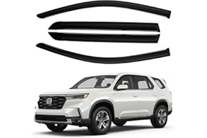 Canvcle Window Visors Rain Guards for 2023-2025 2026 Honda Pilot LX Sport EX-L TrailSport Touring Elite Accessories, Outside-Mount Tape-On Side Window Wind Deflectors Vent Visors Shades Rainproof 4PCS