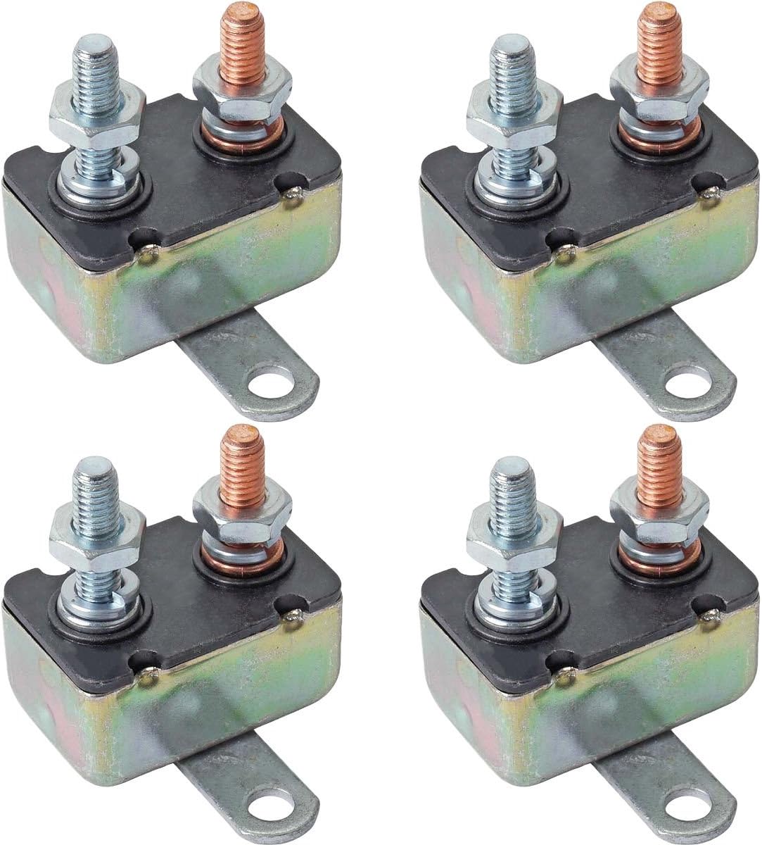 American Volt 4-Pack Automotive 30 Amp Auto-Reset Circuit Breaker Switch 30a Electric Fan Bulk