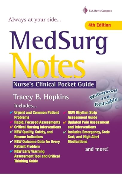 Medsurg Notes Nurse S Clinical Pocket Guide 9780803657625 Medicine Health Science Books Amazon Com