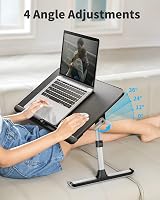 SAIJI Laptop Bed Table with Drawer, 17in Desk, Folding Legs, 40kg Load view 4
