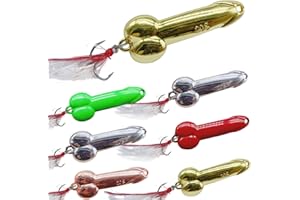 DAMIDEL 7Pcs Topwater Fishing Lures Bait Kit, Mixed Size (5g/10g/15g/20g) Bass Fishing Lure with Custom Made Trebles Hooks, Silver/Gold/Green/Red/Red Copper Mixed Colours