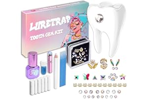 Luretrap DIY Tooth gem kit with GIue,40 Pieces Crystals,Crystal GIue Jewelry Starter kit