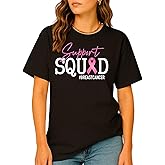 Breast Cancer Warrior Support Squad Shirt, Cancer Gifts for Women, Breast Cancer Warrior Shirt Women, Cancer Awareness Shirts