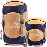 REDCAMP Nylon Compression Sack 40L Blue XL Lightweight Sleeping Bag