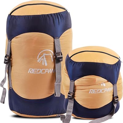 REDCAMP Nylon Compression Sack 40L Blue XL Lightweight Sleeping Bag