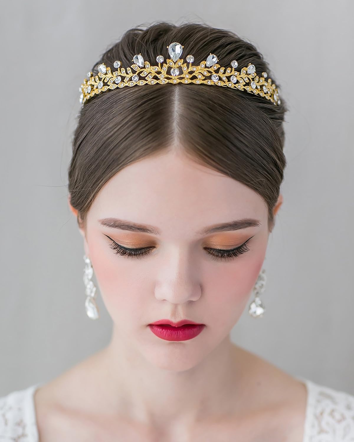 braut diadem silber