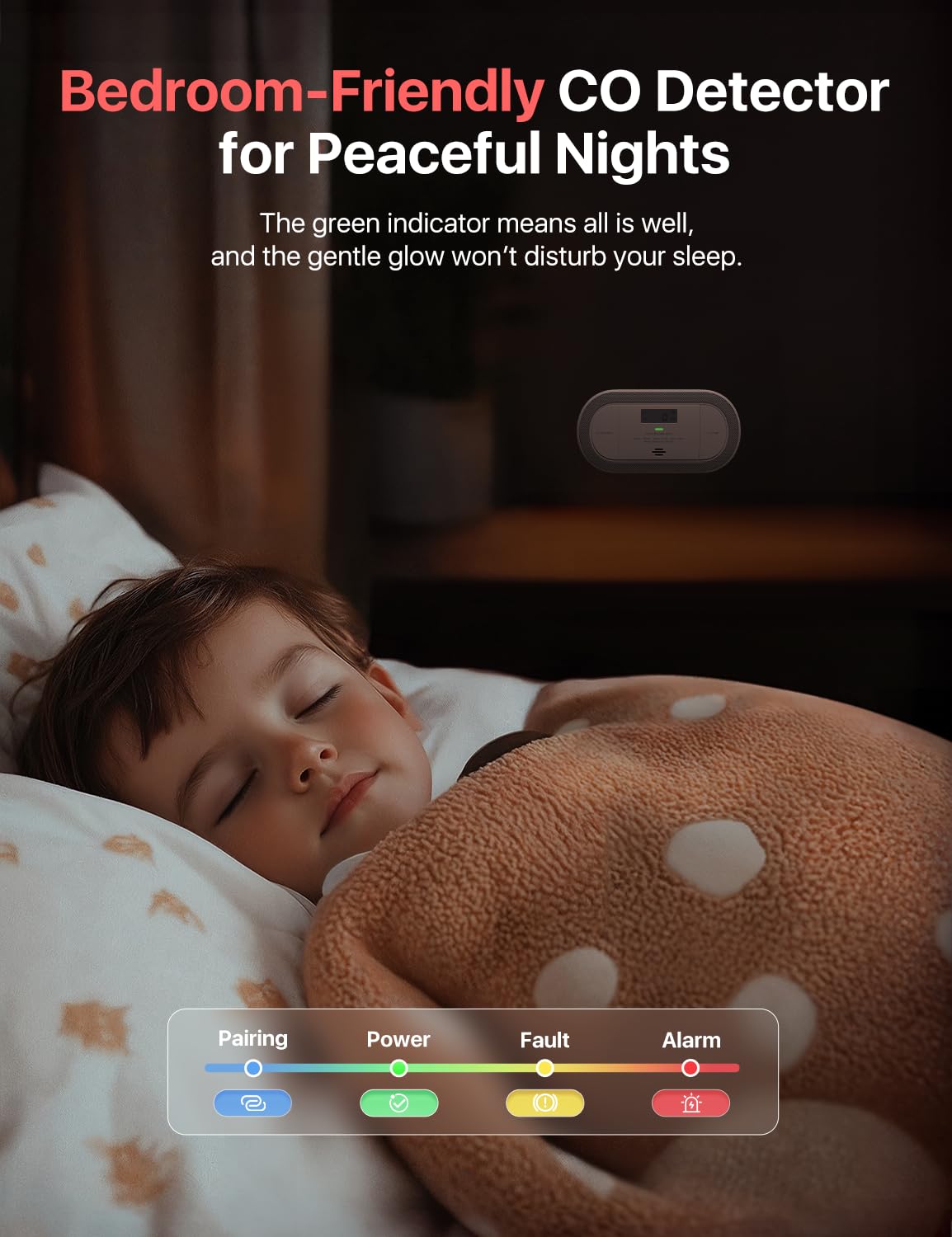 X-Sense Wi-Fi Plug-in Carbon Monoxide Detector with AAA Battery Backup, No-Cost App Notifications, XC0C-iA, 1-Pack