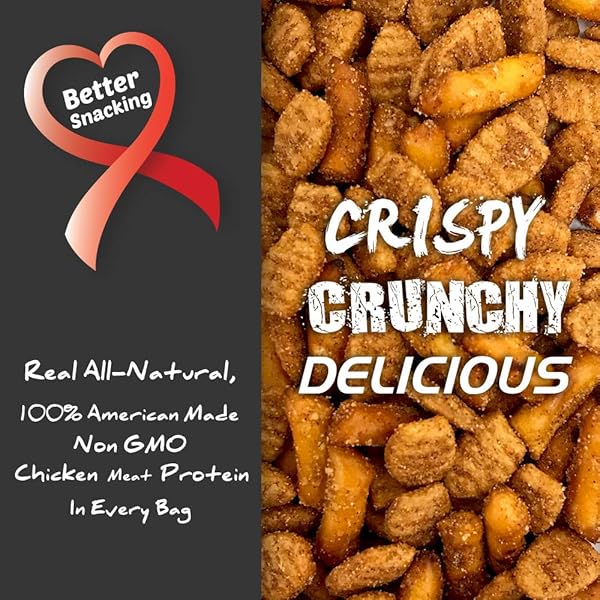 BARN DAD NUTRITION CHXNSNX CRISPY PROTEIN BITES CINNAMON SWIRL WITH PRETZEL PIECES 7 SERVINGS 42 GRAMS OF PROTEIN PER BAG, TAN, 6.16 OUNCE