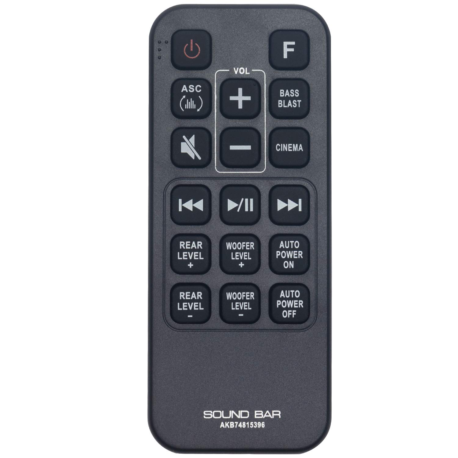 AKB74815396 Replace Remote Control - VINABTY AKB 74815396 SOUND BAR Remote Control Replacement for LG SJ4R SH4Y DJ4Y-S DJ4YS Soundbar System RTAKB74815396 AKB74815396 Remote Control