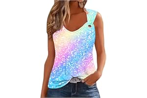 KICILVS Womens Tank Tops 2024 Summer Dressy Shirts Solid Color Camisole Sleeveless V Neck T Shirts Casual Loose Blouses