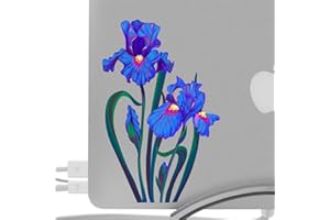 BENT WOOKIE Colorful Iris Flower 8 Inch Decal - Artistic Full Color Post Impressionist Painted Style - Fits MacBooks, Laptops, or Cars - for Indoor or Outdoor