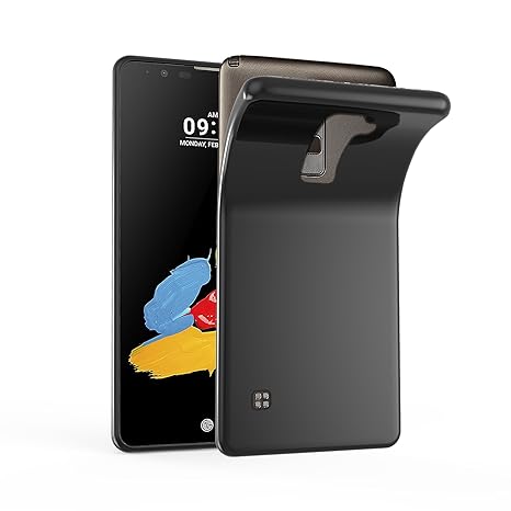 Cadorabo Hülle für LG Stylus 2 - Hülle in SCHWARZ – Handyhülle aus TPU Silikon im Ultra Slim 'AIR' Design - Silikonhülle Schu