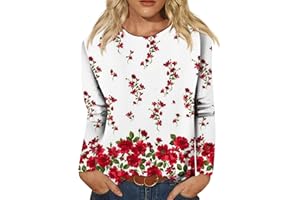 LPIGOH Long Sleeve Shirts for Women - Womens T Shirts Long Sleeve Crew Neck Shirts Basic Tee Sort Comfy Printed Tops Blouse