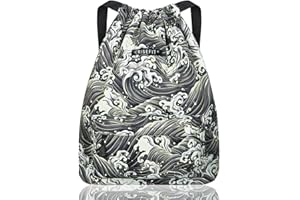 Risefit Waterproof Drawstring Bag, Gym Bag Sackpack Sports Beach Backpack for Men Women