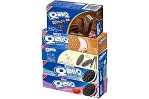 UNHA'S ASIAN SNACK BOX Oreo Cookies Snack Sandwich Crackers – Korean Exclusive Limited Edition Wafer Sticks 5 Pack Assortment Variety Chocolate Thin Moose Vanilla Strawberry Mild Sweet Chocolate Cream Flavor Biscuits