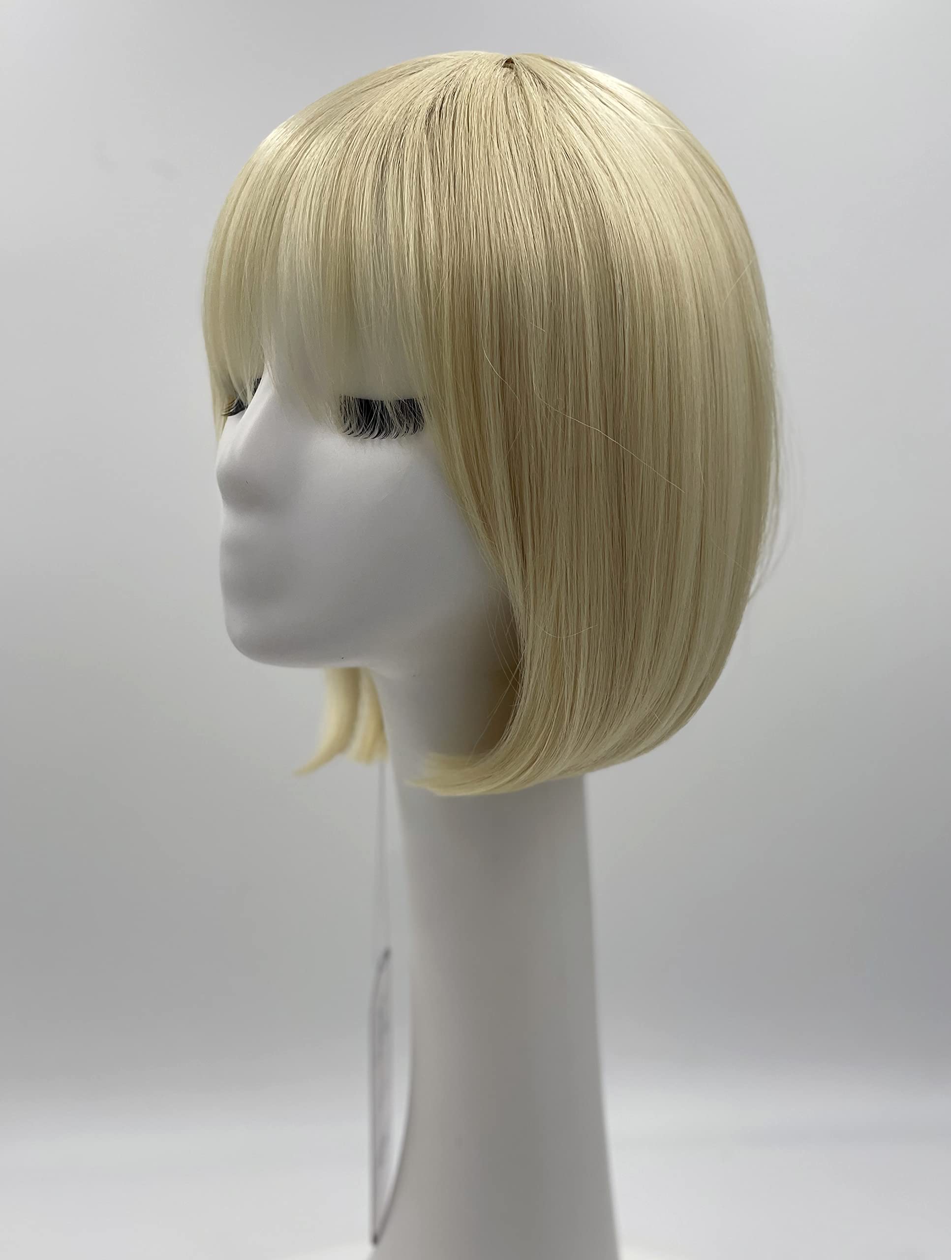 SLEEK Synthetic Short Bobo Wig With Bang 11.5'' Straight wigs with 3 Combs in Non Lace Wig Can Be Heated