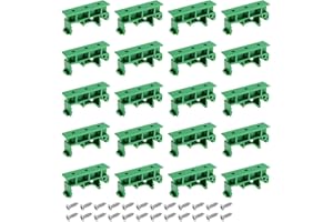 ECSiNG 15 Sets PCB DIN C45 Rail Mounting Adapter Circuit Board Mounting Bracket Holder Carrier Clips for Circuit Breaker Relay Electrical Appliances Green 35mm