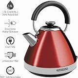 Morphy Richards 100133 Venture Pyramid Kettle Red 1.5L 3kW Rapid Boil view 2