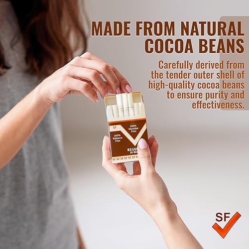 Smoke Free Herbal Cocoa Cigarettes - Regular - 100% Tobacco & Nicotine Free  - Non-Addictive Tobacco Substitute - Premium Regular Flavor in Saudi Arabia 