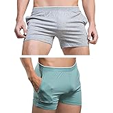 Rexcyril Men's Running Workout Active Shorts Cotton Gym Training Lounge Sleep Bottoms