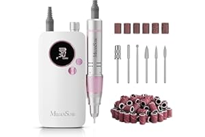 MelodySusie Entry-Level Clip-On Cordless Nail Drill, SC320F 30000RPM E-File with Pastel & Colorful Aesthetic Design for Manicure Shaping & Gel Removal, Ideal for Training, Nail Art Practice & Home Use