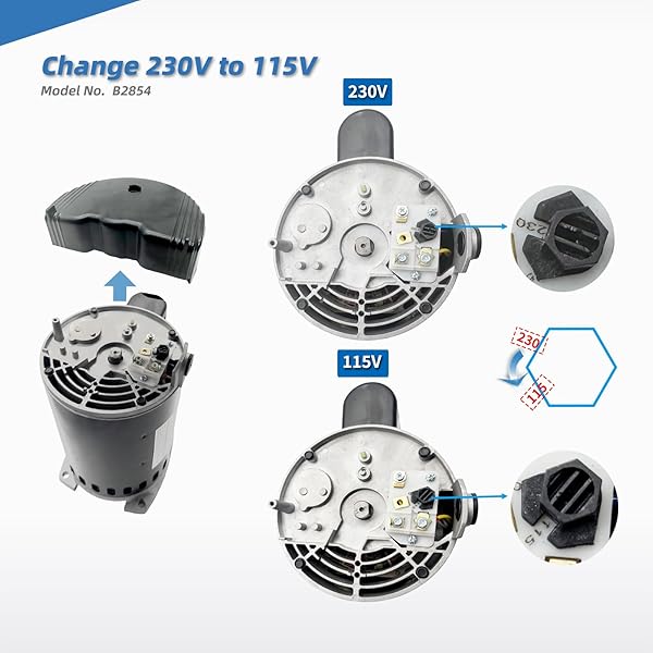 B2854 1-1/2HP, REPLACES CENTURY/AO SMITH POOL PUMP MOTORS,1.5HP,115/230V, 3450 RPM, 8.0/16.0AMPS, 56Y FRAME 1.1SERVICE FACTOR,PSC,F56AA40A01,INCLUDE REPLACE PARTS, SQUARE FLANGE ODP ENCLOSURE LEUNGOO