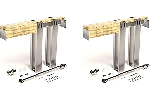 (2 Pack) Pocket Door Frame with Adjustable Sliding Track Kit for 24-36 X 80 inch Closet Doors - Soft Close Pocket Door Hardware by Villar Home Designs